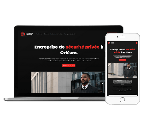 Création de site internet pour entreprise de sécurité
